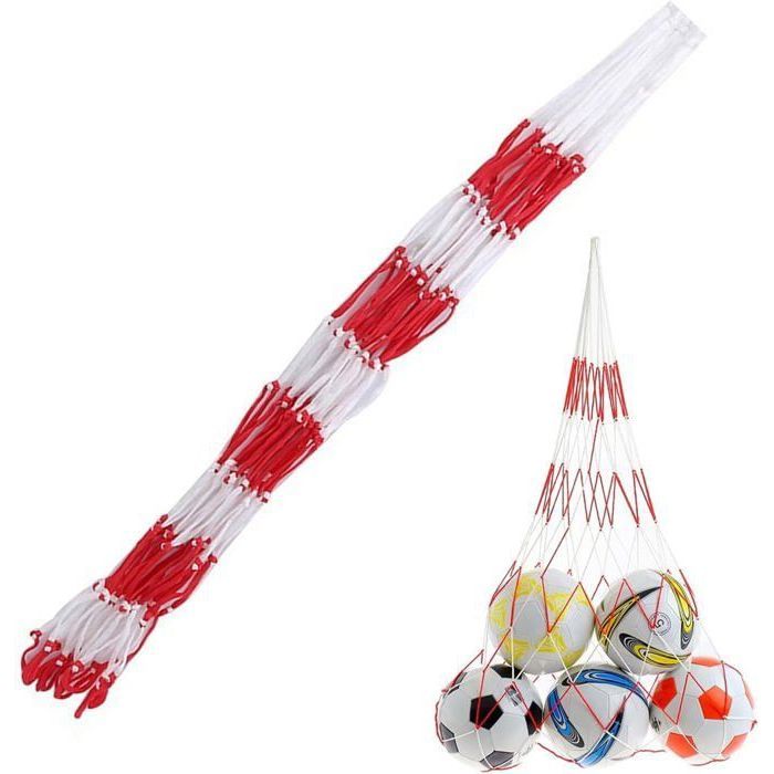 AMFUN Sac à Ballons De Foot Grand Format - Sac Filet Robuste Avec Bandoulière Pour Football, Rugby, Volley - Jusqu'à 12 Ballons