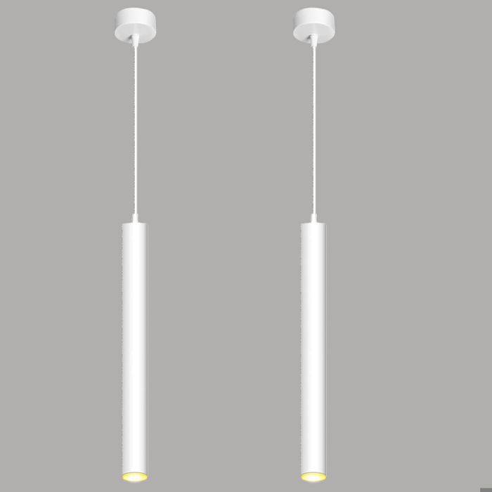 Diday 2pcs Suspension Luminaire ModerneLampe à suspension LED Projecteur Lustre Luminaire Spotlight BlancLumière ChaudeØ3*30cm