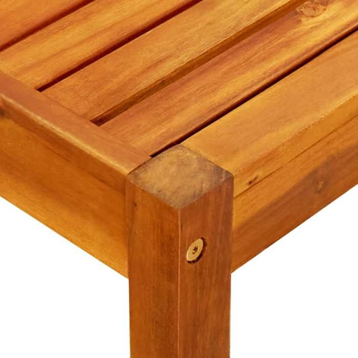 Table de jardin en bois dacacia - WIENS - 85x57x29 cm - Bois dacacia massif - Finition à lhuile