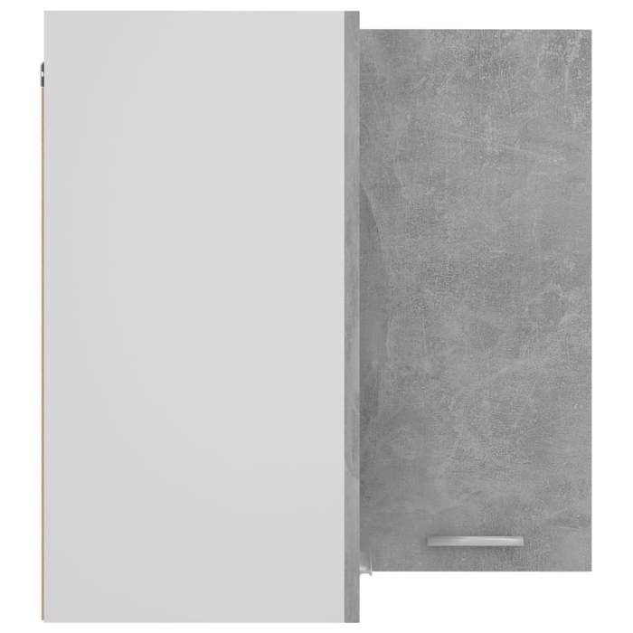 Moderne Placard dangle suspendue Lyon SWEETY Armoire base de cuisine Gris béton 57x57x60 cm bois dingénierie BB1246