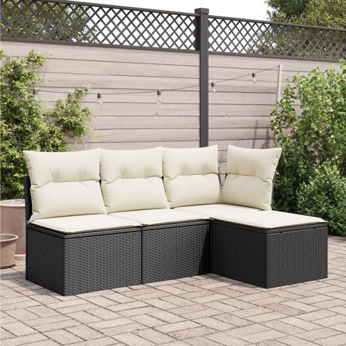 Vidaxl Tabouret de jardin avec coussin 55x55x37 cm - vue 2