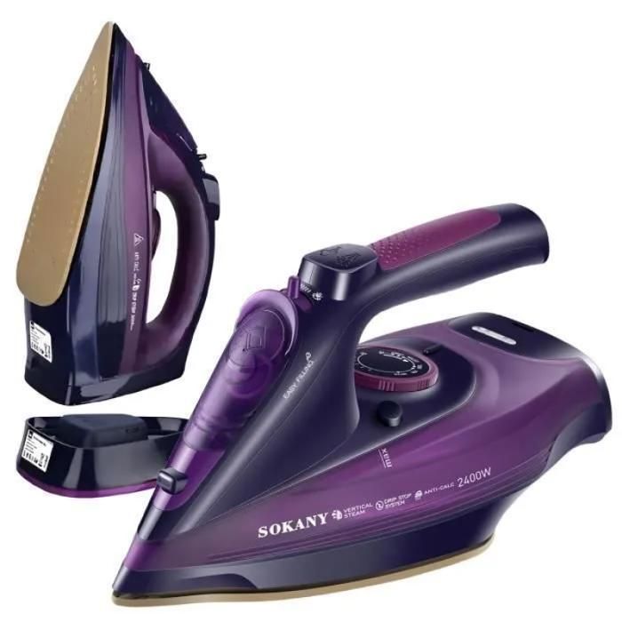 Fer à Vapeur Sans Fil NEW - 2400W - Semelle Céramique - Repassage Vertical ou Horizontalement multicolore FER A REPASSER