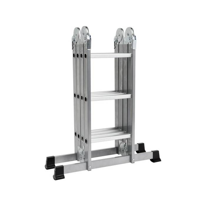 Échelle articulée - VOREL - W-17704 - Hauteur 34 m - 12 marches - Charge 150 kg