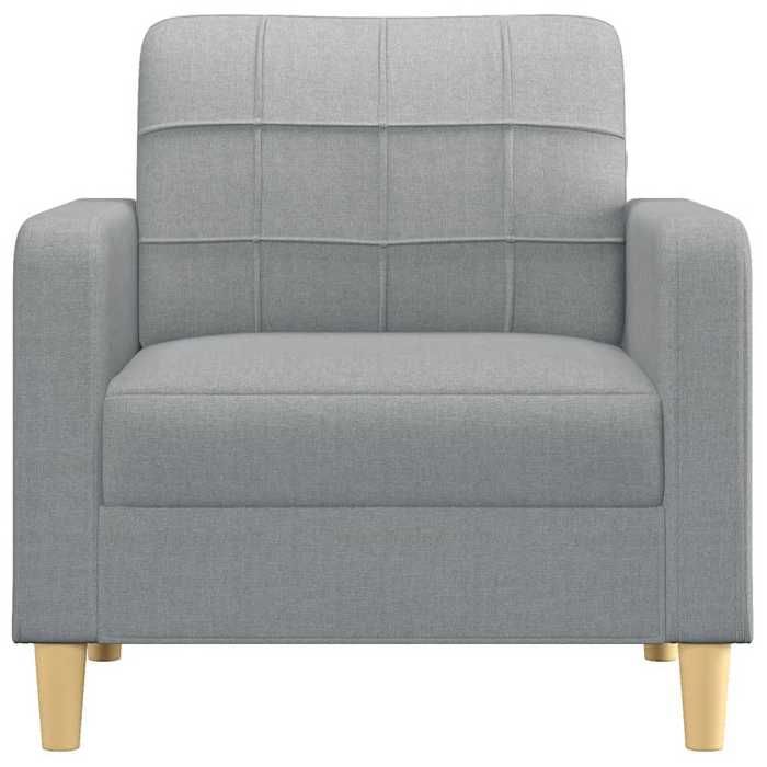 SHELL© Canapé 1 PLACE - Moderne Fauteuil - pour 1 personne - Gris clair 60 cm Tissu C5326