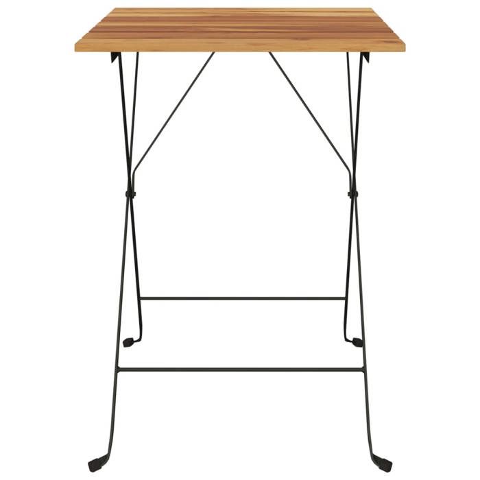En PromotionTABLE 2/4 PERSONNES -Table de bistro plianteSHIELD Table cuisine arrière-cour 55x54x71cm Bois de teck solide et ac