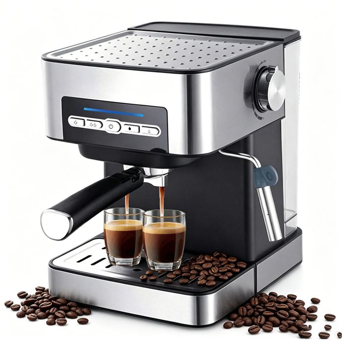 Machine à café - TepidBee - 1 6 l ecran tactile filtre permanent caféière filtre amovible 850w acier inoxydable café grains et mou