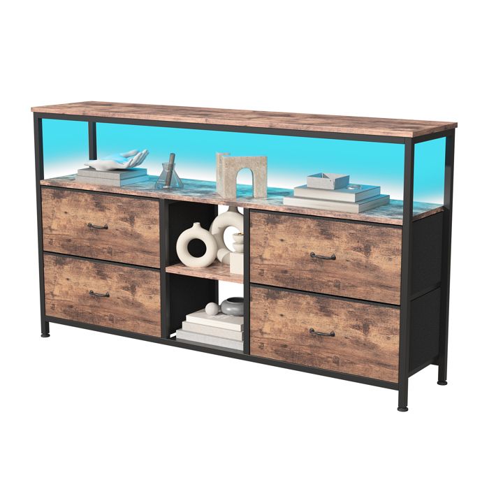 Buffet Bahut avec Led - RWUDV - 137 x 78 x 298cm