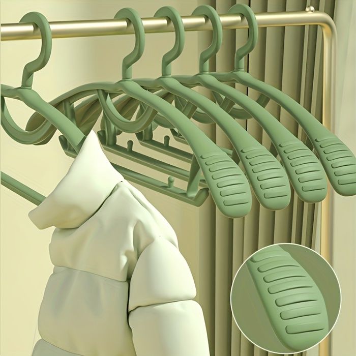 Lot de 5 cintres domestiques sans couture — Design anti-déformation des épaules et anti-plis