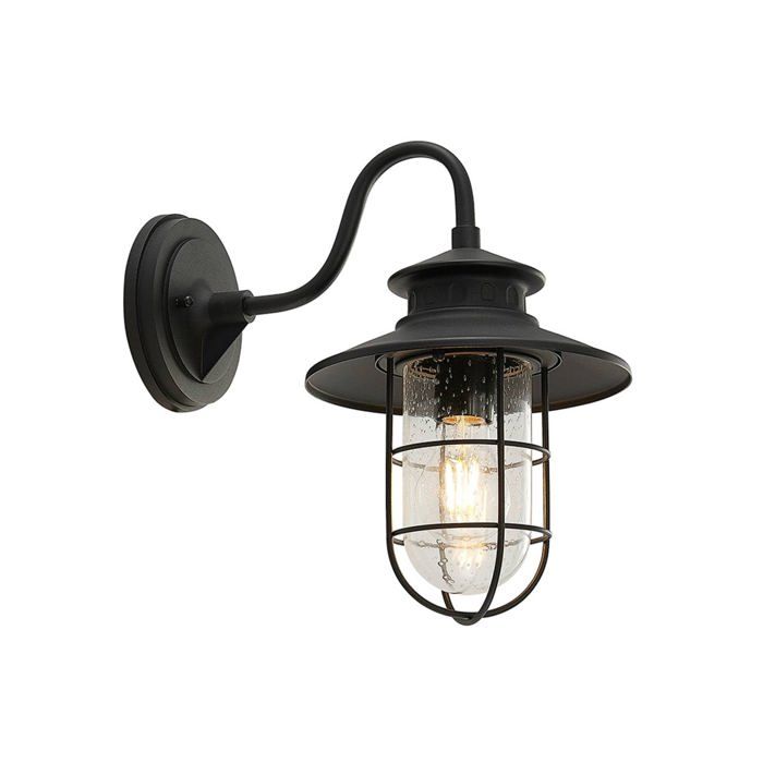 Lindby Applique Exterieur Kyan à intensité variable (Antique Classic) en Noir Métal (1 lampe à E27) Murale Luminaire Lampe Jardin Lindby Applique Exterieur Kyan à intensité variable (Antique Classic) en Noir Métal (1 lampe à E27) Murale Luminaire Lampe Jardin