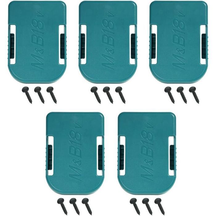 Pack de 5 Supports de Support de Batterie pour Makita également pour Bosch18V Couvercle de Batterie Support de Support de Batterie