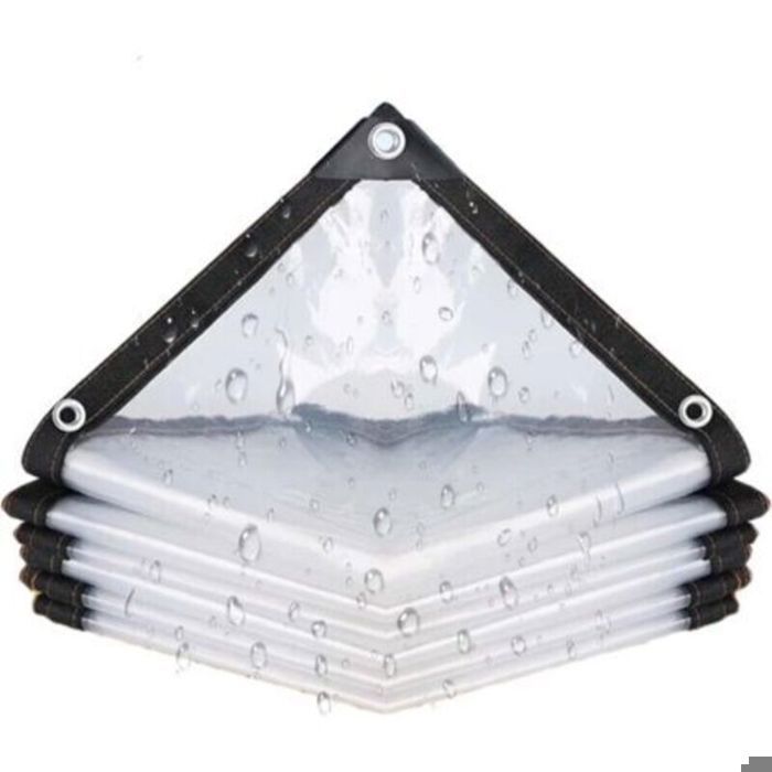 Bâche transparente 1x2m avec oeillets imperméable pour poulailler résistante poussière/pluie