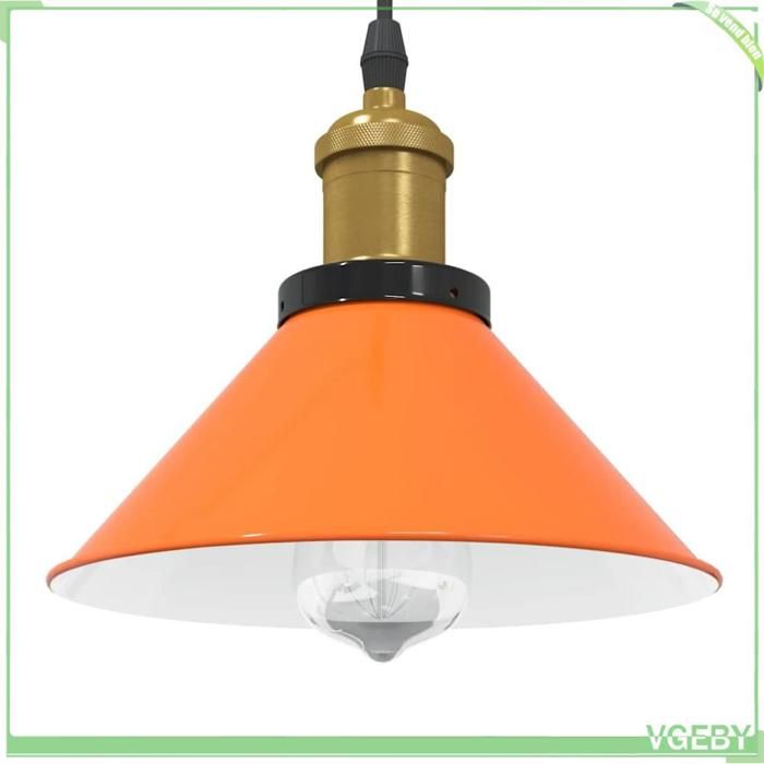 Lampe suspendue - FAFEISY - Vintage - Orange - E27 - Hauteur réglable