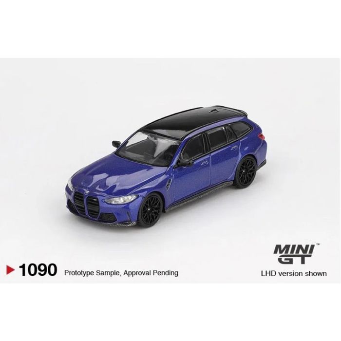 Véhicule miniature de collection - MINI GT - BMW M3 Touring Competition 2023 - Échelle 1/64 - Portimao Blue Metallic