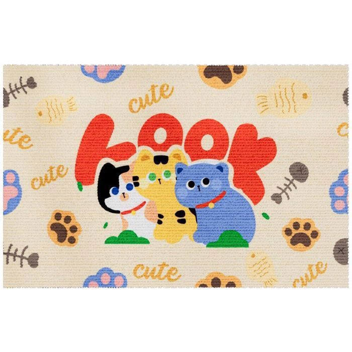 Griffoir autocollant - HACHIMI - 50 × 80 cm (lot x2) - Motif chats - Découpable - Multicouche
