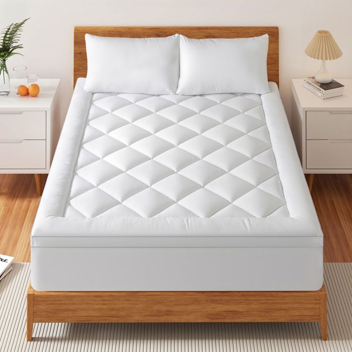 BedStory Surmatelas 140 x 200cm 5 cm dépaisseur Surmatelas avec protège-Matelas Lavable en Machine