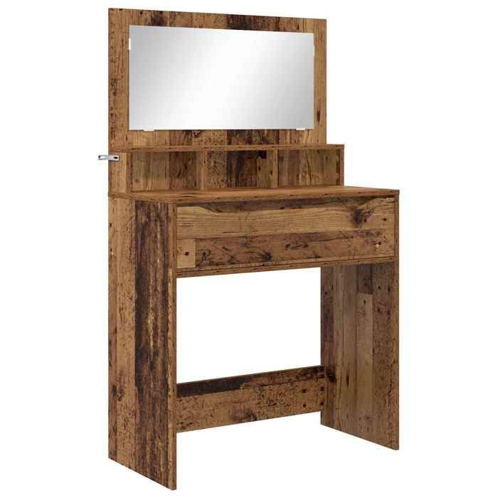 NEW Meuble stockage - vidaxL - Tables de maquillage pour chambre Bois Ancien - bois dingénierie - Coiffeuse pour Femmes Table de ma