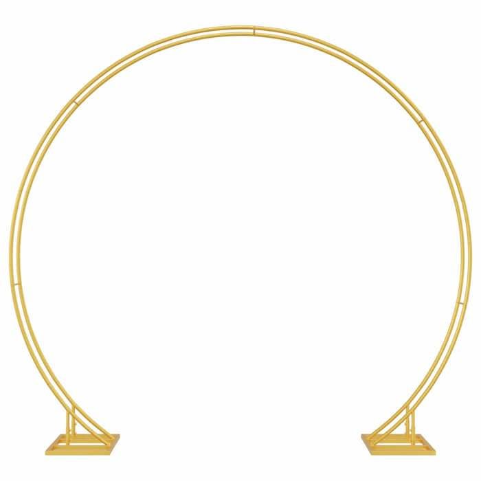 EVORA@ Arche de mariage double Doré 220 x 45 x 200 cm Acier - Anti-uv - Structure Jardin_2_18973