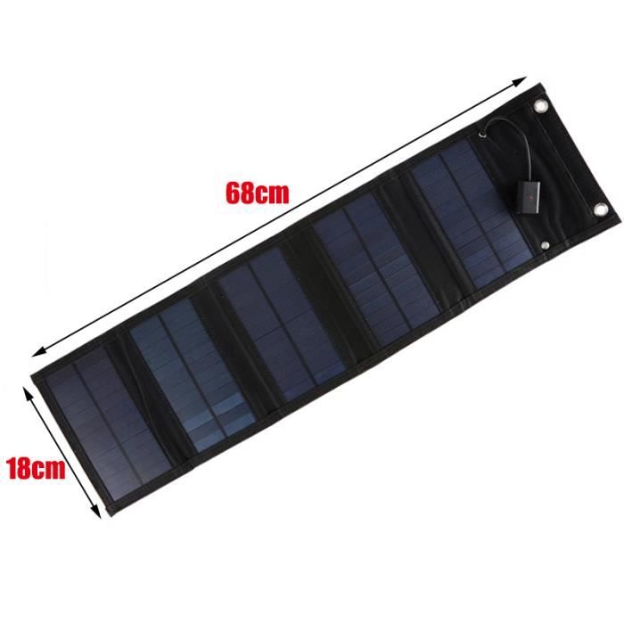 Panneau Solaire Pliable 40W USB QC3.0/PD - IP67, Portable Pour Randonnée, Voyage - Charge Smartphones, Powerbanks