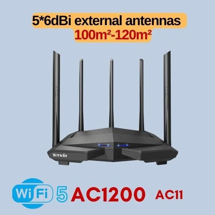 Tenda RX2L Pro Routeur Wi-Fi 6 AX1500 Mbps Gigabit – Double Bande, 5 Antennes, Wi-Fi+ Mesh, WPA3