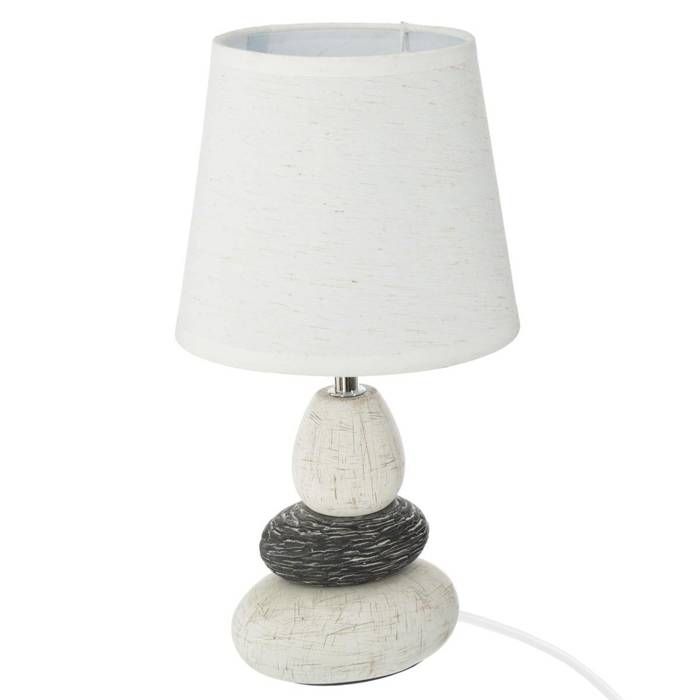Lampe Clary céramique blanc ivoire H33cm - Atmosphera Créateur dintérieur