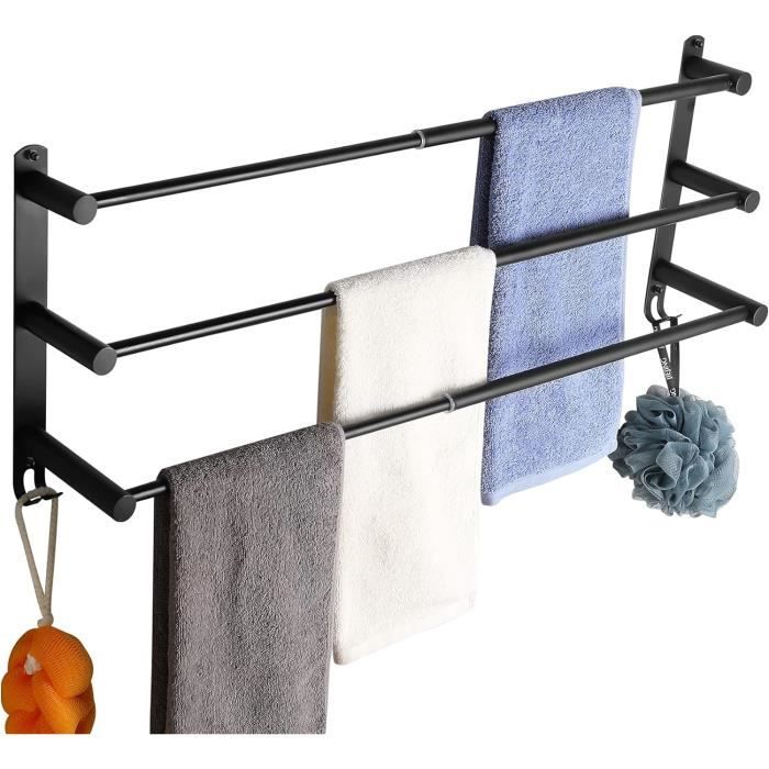 Porte Serviette Mural Porte-serviettes Mural Extensible (30-50 Cm) - Blanc Echelle Porte Serviette Salle De Bain