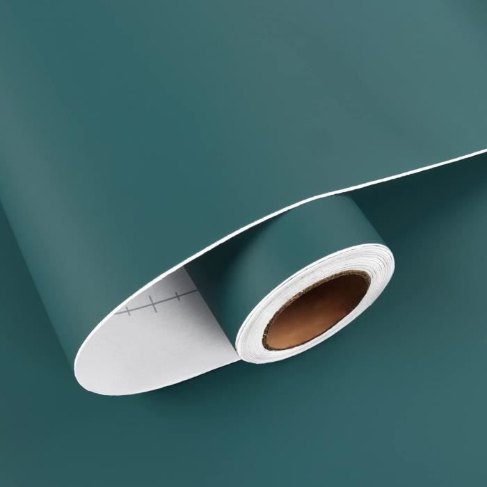 FunStick Papier Peint Adhesif Mural Uni Vert Pour Meuble, Chambre
