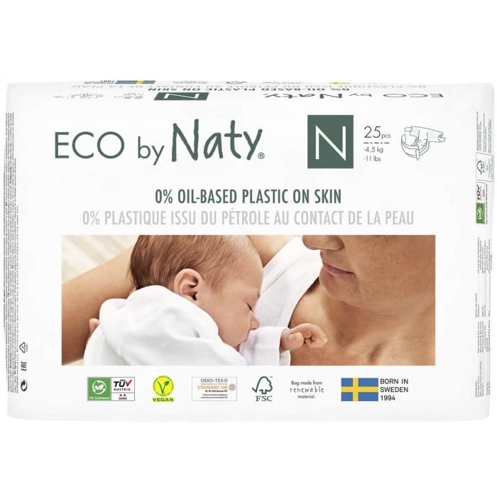 Eco By Naty Taille 0 100 Couches 4 5kg Soit Un Mois D Utilisation Couche Ecologique Fabriquee A Partir De Fibres Vegetales 0 Cdiscount Puericulture Eveil Bebe