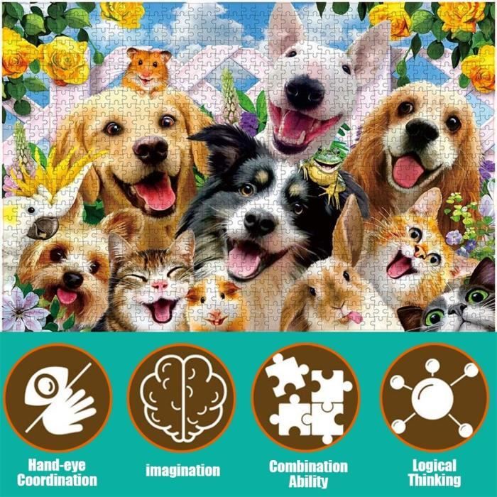 Puzzles pour chiens pour adultes et enfants Assemblage de jouets pour