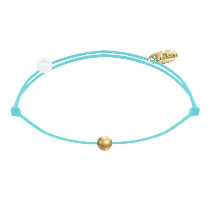 LES POULETTES BIJOUX - Bracelet Médaille Peace and Love et Perles Plaquées Or - Classics - Gris : Stéphanie Ducauroix LES POULETTES BIJOUX - Bracelet Médaille Peace and Love et Perles Plaquées Or - Classics - Gris : Stéphanie Ducauroix