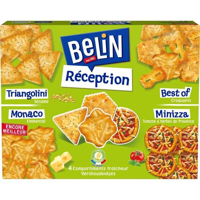 BELIN Gateaux Apéritifs Boîte réception 4 saveurs 380 g