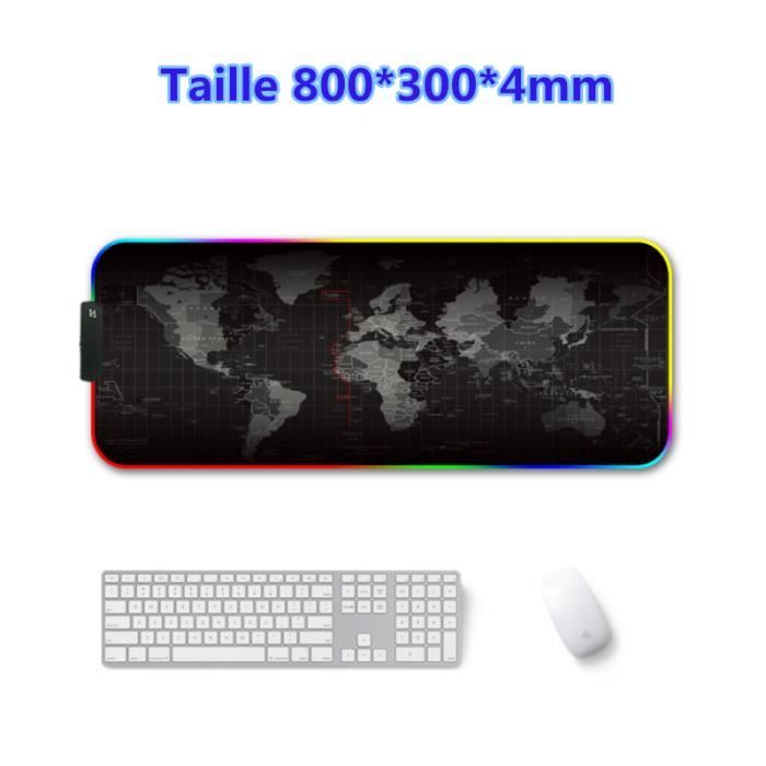 Tapis De Souris Gaming Xl 800 X 300 Mm Led Mousepad Avec 14 Rgb Mode D Eclairage Etanche Surface Et Base En Caoutchouc Antiderapan Prix Pas Cher Cdiscount