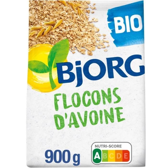 BJORG - Flocons D'Avoine 900G - Lot De 3