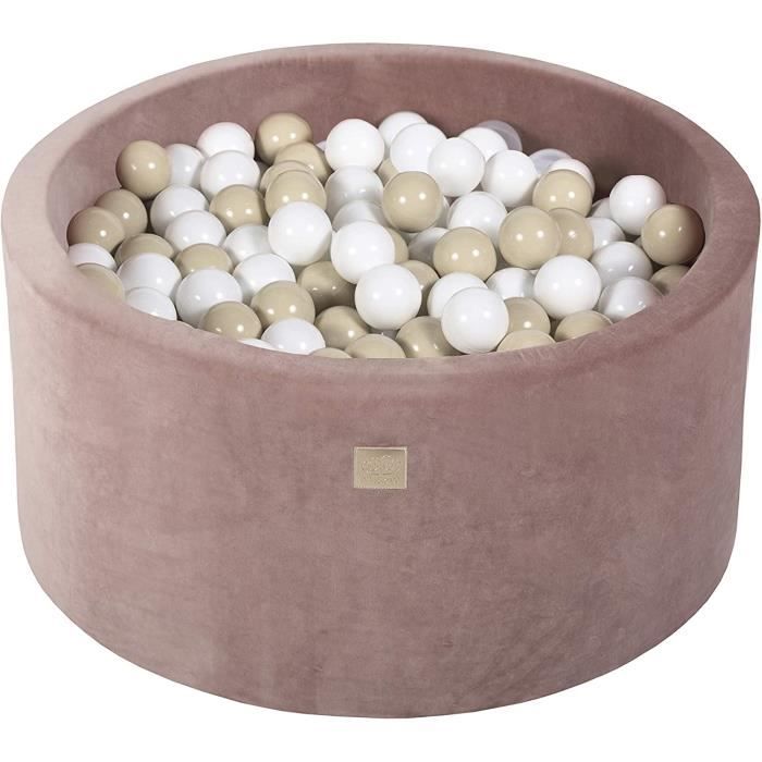 Piscine à Balles Velours 90x30 Cm Sans Balles – Pour Bébé Et Bambin – Beige, Intérieur/extérieur