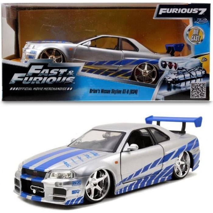 FAST & FURIOUS - 2002 NISSAN SKYLINE - 1:24 - Cdiscount Jeux - Jouets