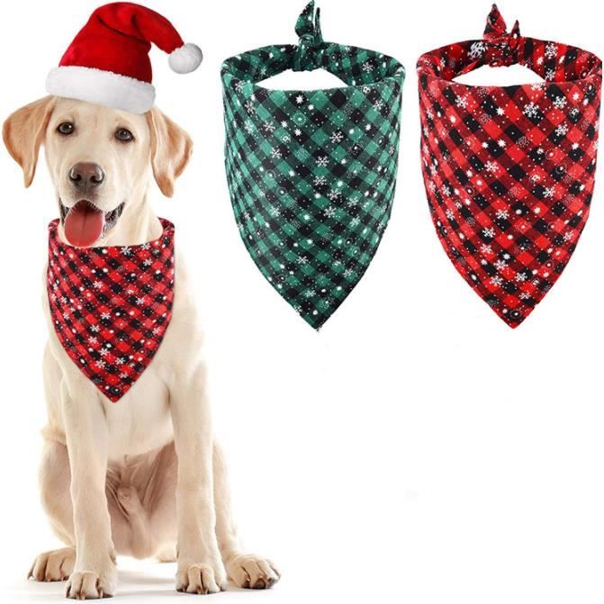 Bandana pour Chiens - Non spécifié - Modèle Noël - Réglable - Lavable - 2 Pièces