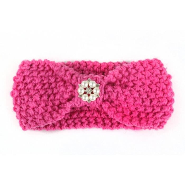 Bandeau En Crochet Pour Bebe Fille Serre Tete Avec Nœud Et Fleur En Perles Serre Tete Chauffant Tricote Pour 70c87 Cdiscount Au Quotidien