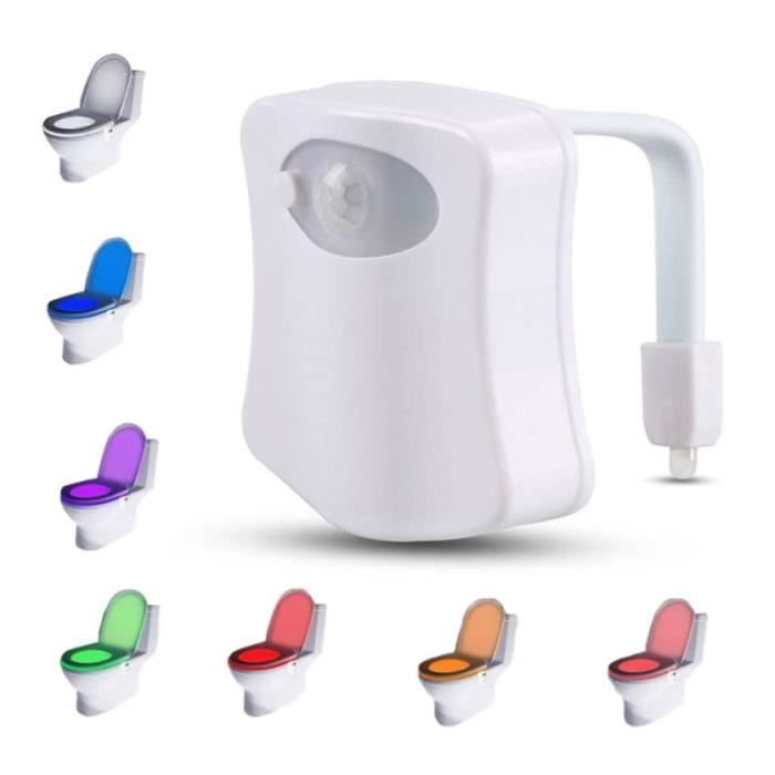 Lampe LED Avec Détecteur De Mouvement Et Stérilisation UV Pour WC - 16 Couleurs - Neuf