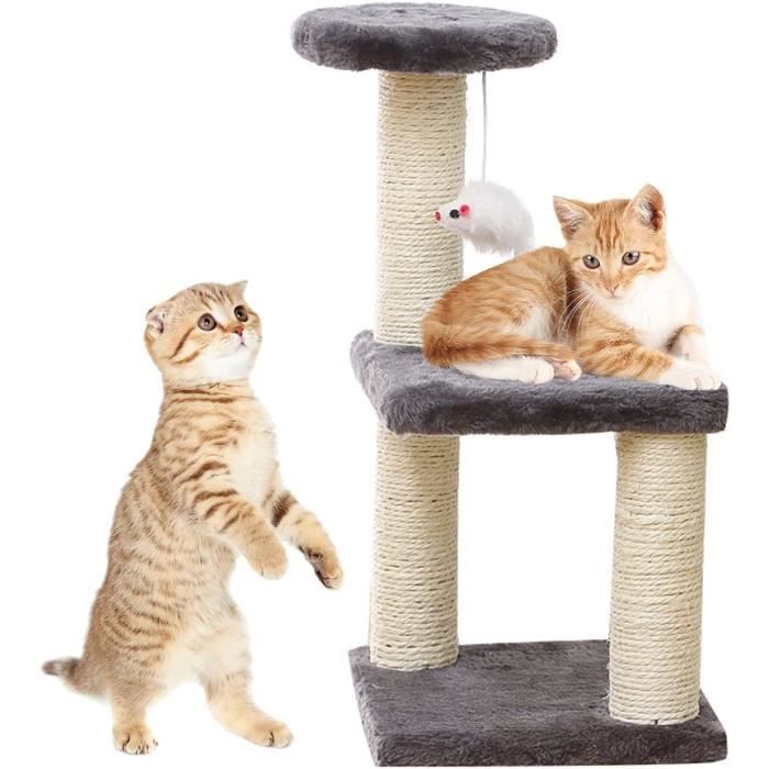 Poteau A Chat Pour Chat Arbre A Griffer Pour Chat Poteau A Chat Pour Arbre Descalade A 2 Couches Avec Jouet A Gratter Adapte A105 Cdiscount Animalerie