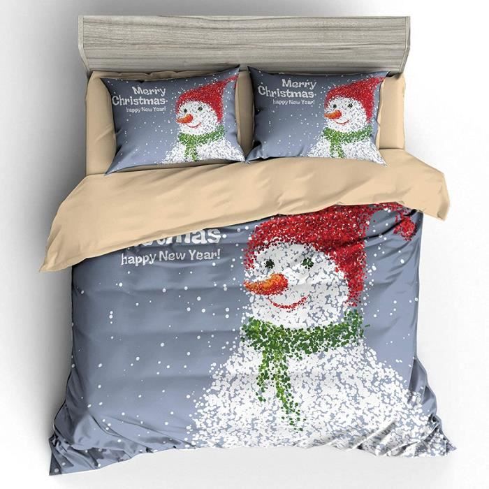 Père Noël Parure De Lit Avec Housse De Couette Parure De Lit Père Noël