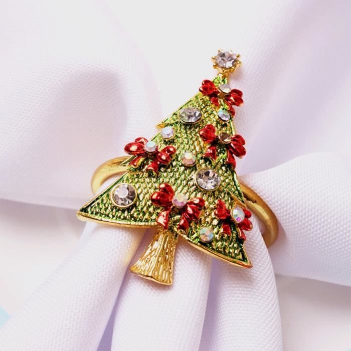 KAHEGN 8 Pèces Ronds De Servette De Noël, Porte-Servettes Dn Bos