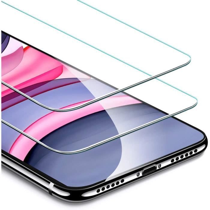 Verre Trempé iPhone 12 Mini, (2 Pièces) Protège-écran Phone Film Transparent HD 9H dureté Anti-Rayure