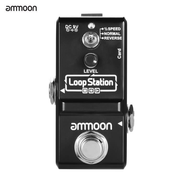 Ammoon Mini Pédale d'effet Looper pour guitare 3 modes de travail True