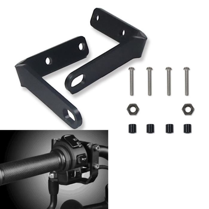 2 Rétroviseurs CNC Moto Pour Triumph Street/Speed Triple - Aluminium 6061-T6, Fixation Guidon 22mm, Noir