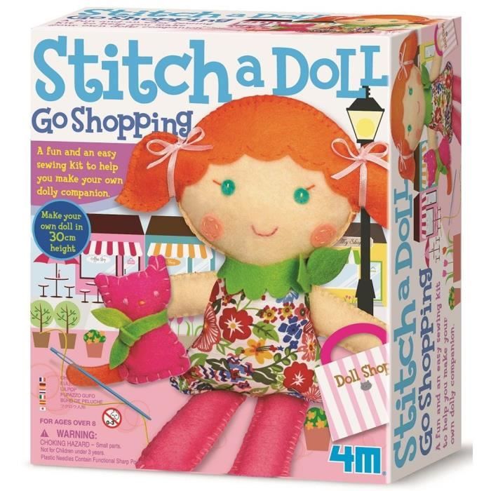 Kit De Couture Noël En Feutre Pour Enfants - DIY Broderie Point De Croix - 3 Ensembles De Poupées à Créer - Cadeau Créatif Et éducatif - 6