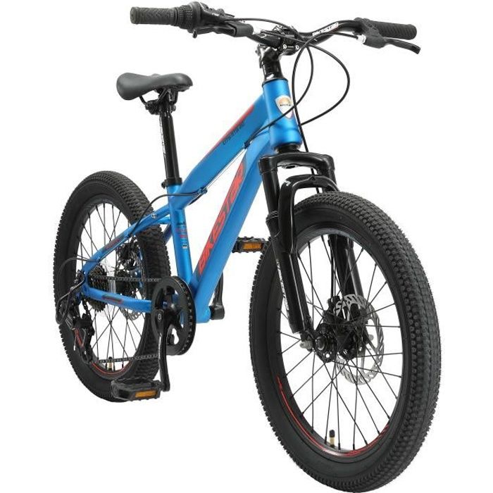 Vélo Enfant 20 Pouces VTT 7 Vitesses - Garçon/fille 8-11 Ans (130-150 Cm) - Suspension, Garde-boue, Freins Sûrs