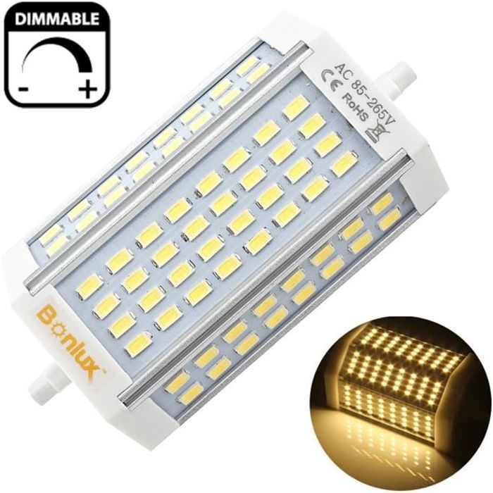 30W R7S LED peut être obscurci J118 Ampoule LED 230V R7s 118mm base chaud 200w blanc ampoule halogène à double extrémité