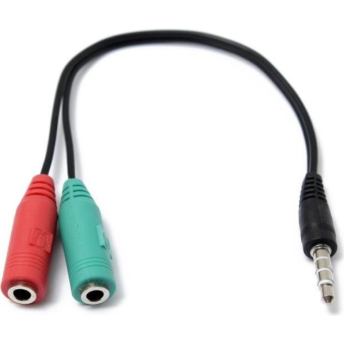 Adaptateur jack 3,5mm CTIA vers micro \u0026 casque stereo PC99 - Cdiscount  Informatique