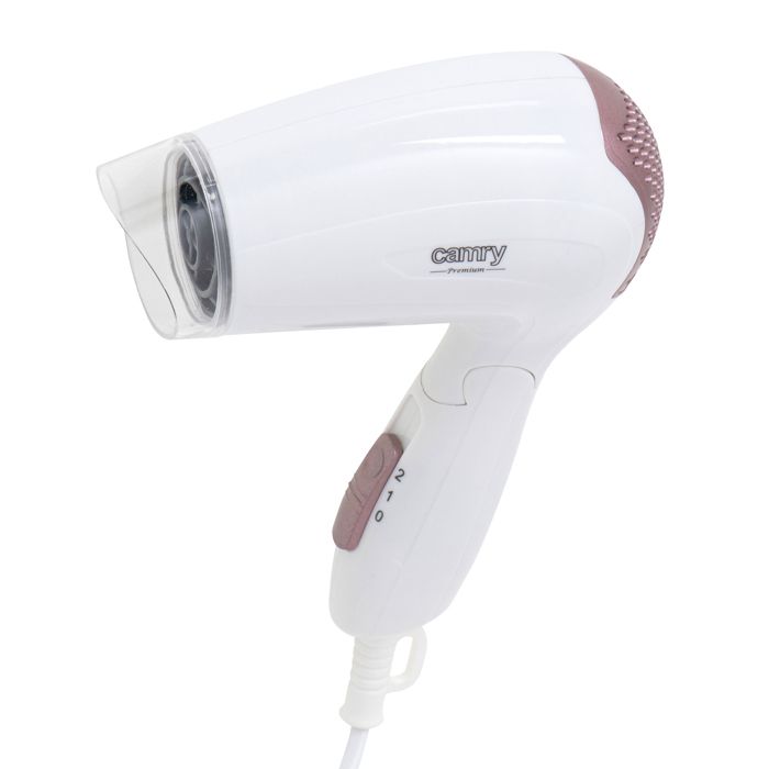 Sèche-cheveux de Voyage Pliable Compact 2 Niveaux de Puissance Buse 360° Camry CR2254 1200W Blanc