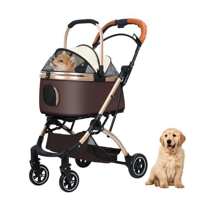 Meilleurs prix pour FLASIDU Poussette Chien 3en1,Poussette pour Chien Chat,Voyage Transporteur Amovible,Pliable Portable Landau pour Animaux,30*67*103cm