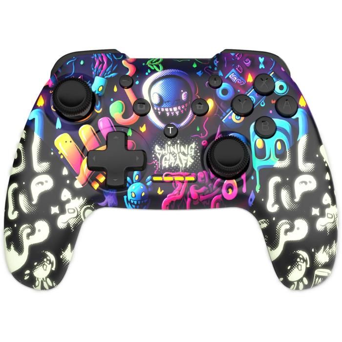 Manette de jeu FREAKS AND GEEKS Shining Graff Sans fil Phosphorescent Autonomie 6 8h